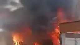حريق مرعب في الوراق.. محل...